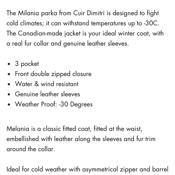 Melania Down Puffer With Leather Sleeves (Brand New With Tag) Canadian Brand - Picture 6 of 6